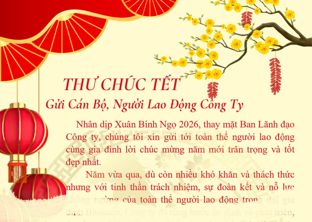 Thư chúc Tết của Ban Lãnh đạo Công ty gửi đến Cán Bộ, Người Lao Động